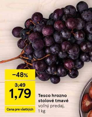 Tesco hrozno stolové tmavé