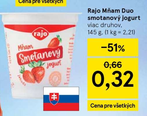 RAJO MŇAM DUO Smotanový jogurt