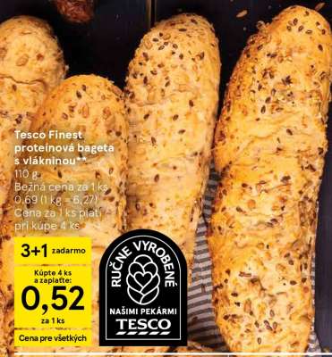 Tesco Finest proteínová bageta s vlákninou**