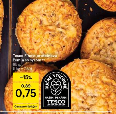 Tesco Finest proteínová žemľa so syrom
