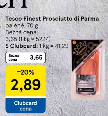 Tesco Finest prosciutto di Parma