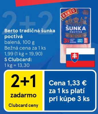 Berto tradičná šunka poctivá