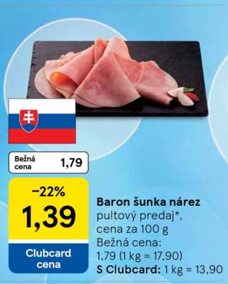 Baron šunka nárez