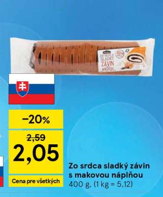Zo srdca sladký závin s makovou náplňou