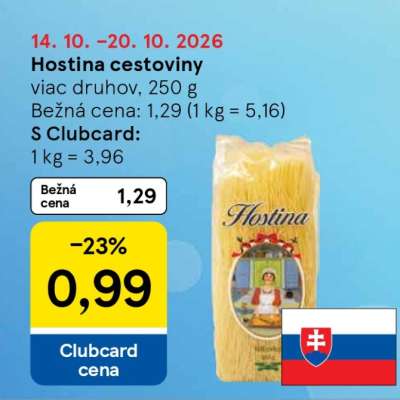 Hostina cestoviny