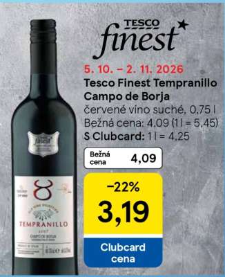 Tesco Finest Tempranillo Campo de Borja