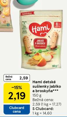 Hami detské sušienky jablko a broskyňa***