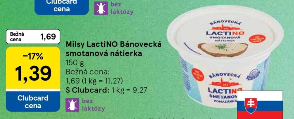 Milsy LactiNO Bánovecká smotanová nátierka