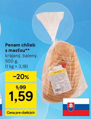 Penam chlieb s masťou**