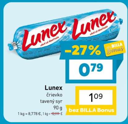 Lunex črievko tavený syr