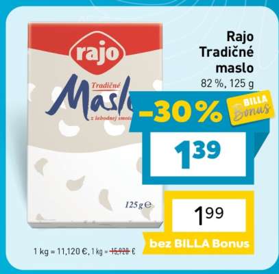 RAJO Tradičné maslo