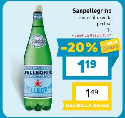 Sanpellegrino minerálna voda perlivá 1 l