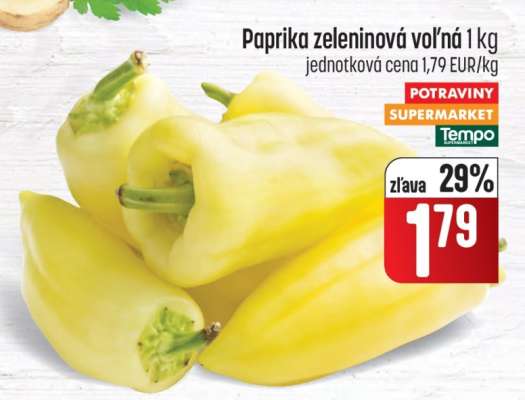 Paprika zeleninová voľná 1 kg