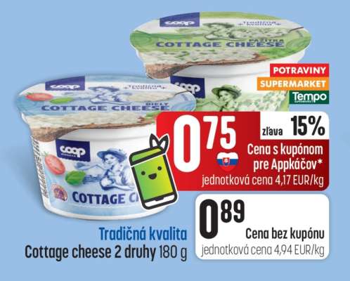 Cottage cheese 2 druhy 180 g