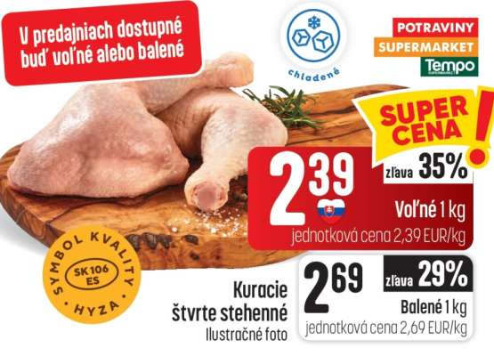 Kuracie štvrte stehnenné