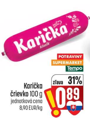 Karička črievko