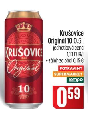 Krušovice originál 10 0,5 l