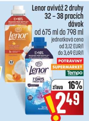 Lenor aviváž 2 druhy