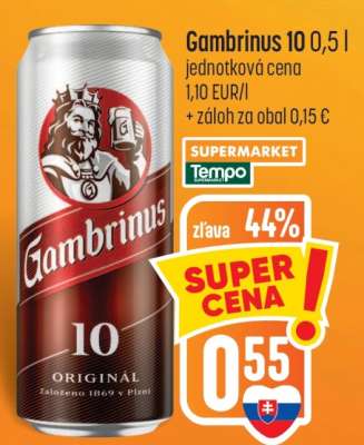 Gambrinus 10 0,5 l