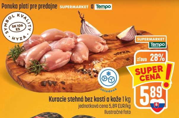 Kuracie stehná bez kosti a kože 1 kg