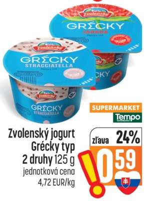 ZVOLENSKÝ JOGURT GRÉCKY TYP