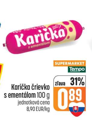 Karička črievko s ementálom 100 g