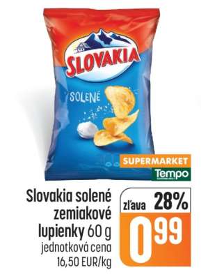 Slovakia solené zemiakové lupienky 60 g