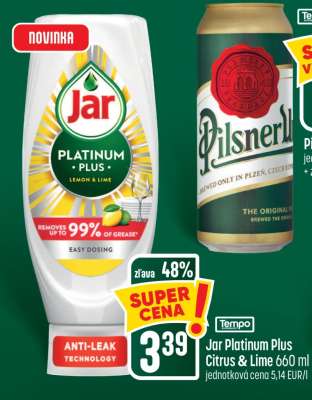 Jar Platinum Plus Citrus & Lime 660 ml