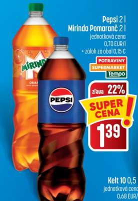 Pepsi 2 l / Mirinda Pomeranč 2 l