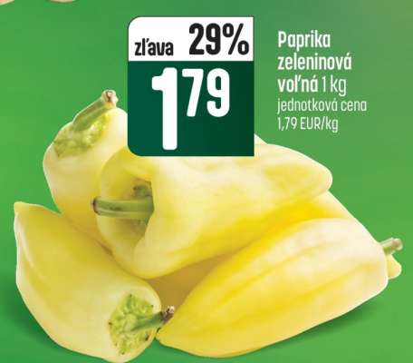 Paprika zeleninová voľná 1 kg