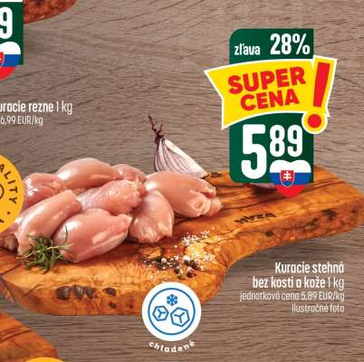 Kuracie stehná bez kosti a kože 1 kg