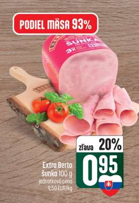 Extra Berto šunka 100 g