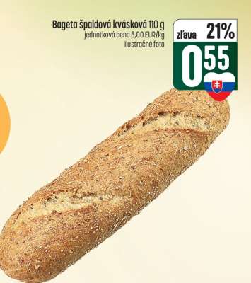 Bageta špaldová kvásková 110 g
