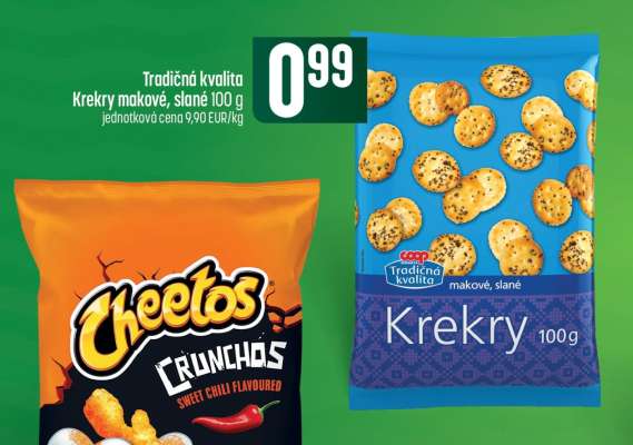 Tradičná kvalita Krekry makové, slané 100 g