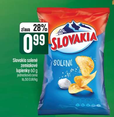 Slovakia solené zemiakové lupienky 60 g