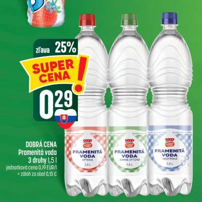 DOBRÁ CENA Pramenitá voda