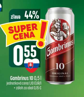 Gambrinus 10 0,5 l