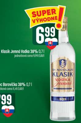 Klasik Jemná Vodka 38% 0,7 l