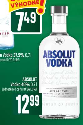 Absolut vodka 40 % 0,7 l