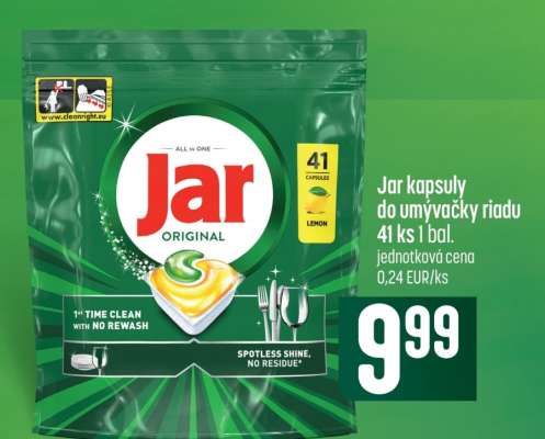 JAR KAPSULY DO UMÝVAČKY RIADU