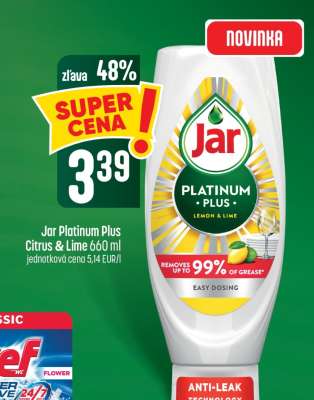 Jar Platinum Plus Citrus & Lime 660 ml