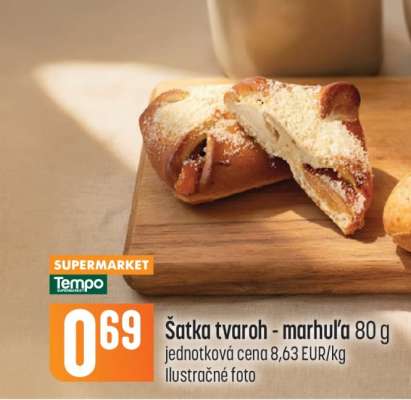 Šatka tvaroh - marhuľa 80 g