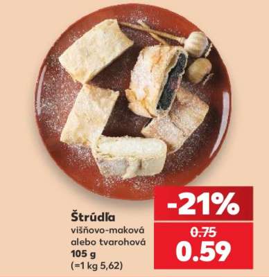 Štrúdľa višňovo-maková alebo tvarohová