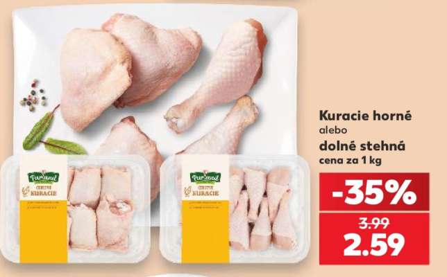 Kuracie horné alebo dolné stehná