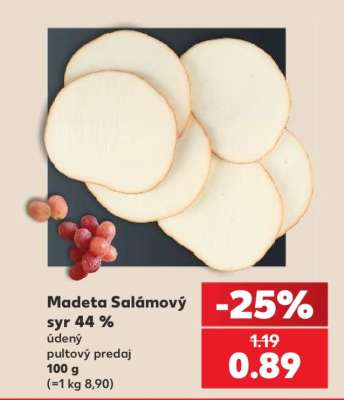 Madeta Salámový syr 44 %