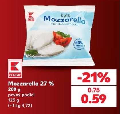 Mozzarella 27 %