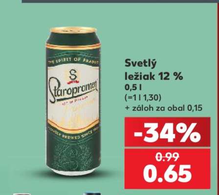 Svetlý ležiak 12 % 0,5 l