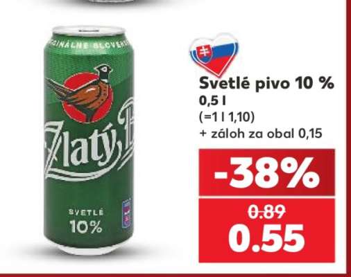Svetlé pivo 10 % 0,5 l