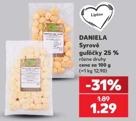 DANIELA Syrové guľôčky 25 %