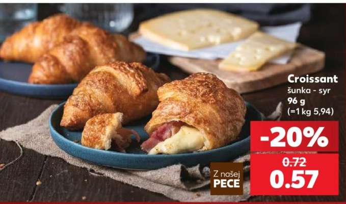 Croissant šunka – syr